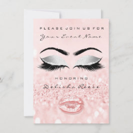 Convite Chá de panela com brilho de Rosa 16º