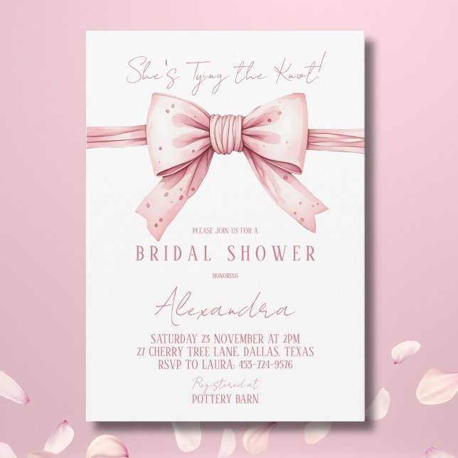 Convite Chá de panela com Casando rosado e rosado (Criador carregado)