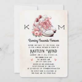 Convite Chá de panela com Themed Floral and Sneakers Runne