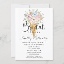 Chá de panela Cone Sorvete Azul Rosa