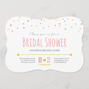 Convite Chá de panela Confetti