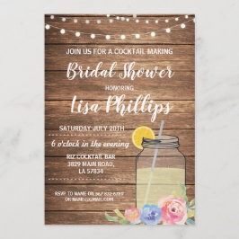 Convite Chá de panela Convidar Fazer Jar Cocktail