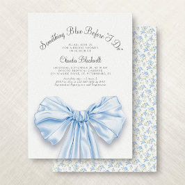 Convite Chá de panela Coquette Arco francês azul