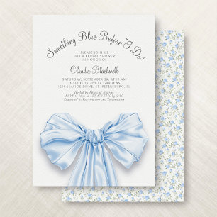 Convite Chá de panela Coquette Arco francês azul