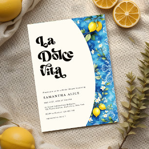 Convite Chá de panela costeiro de Dolce Vita Lemon Amalfi
