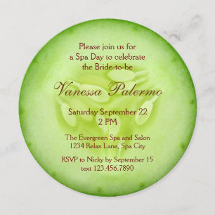 Convite Chá de panela Cucumber Spa