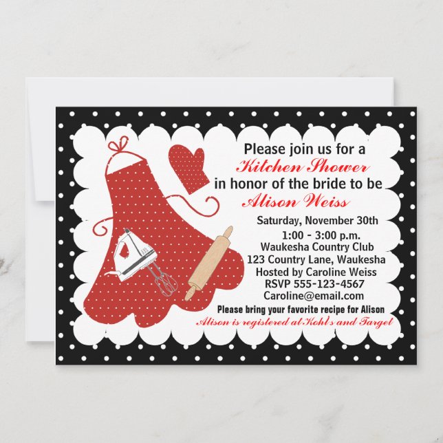 Convite Chá de panela da cozinha (Frente)