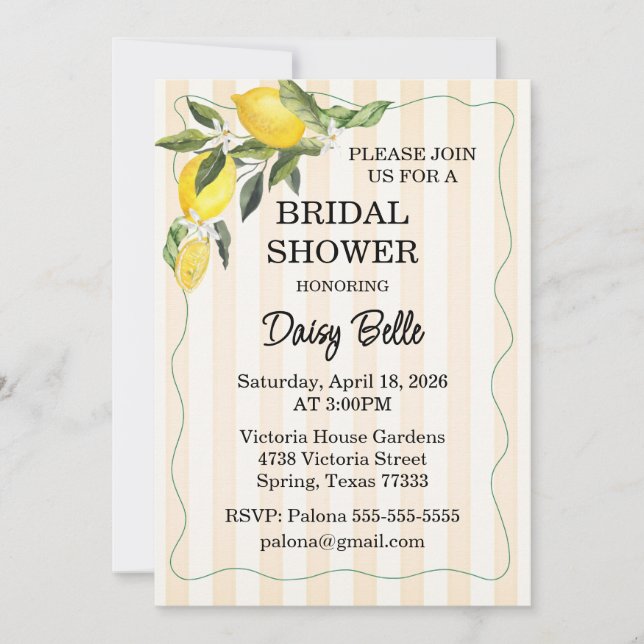 Convite Chá de panela da Dolce Vita (Frente)