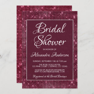 Convite Chá de panela da faísca de Borgonha Marsala