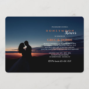 Convite Chá de panela da lua de mel do abraço do casal