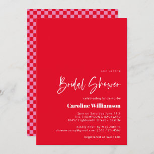 Convite Chá de panela da placa retrorreflectora Cor-de-ros