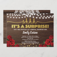 Chá de panela da surpresa da rosa vermelha