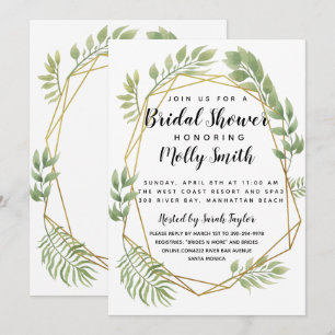 Convite chá de panela da terra da folha das hortaliças d