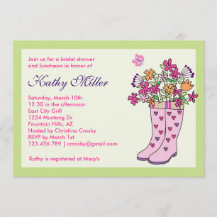 Convite Chá de panela das botas de chuva