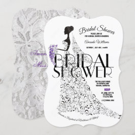 Convite Chá de panela das Flores de Vestido Lacy Lindas
