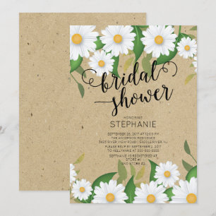 Convite Chá de panela das Flores Kraft Daisy