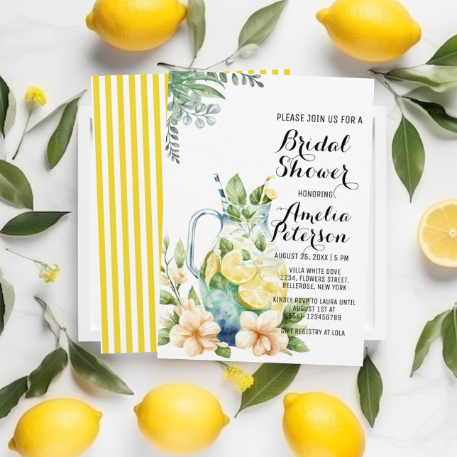 Convite Chá de panela das folhas verdes da Lemonade Summer (Criador carregado)