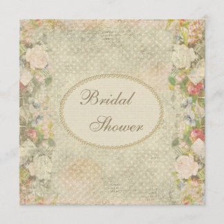Convite Chá de panela das pérolas & das flores do chique