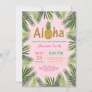 Convite Chá de panela de abacaxi tropical