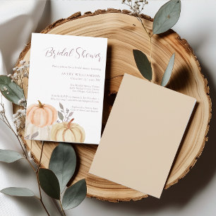Convite Chá de panela de Abóbora de Folhagem de outono