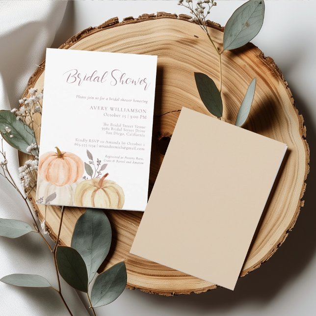 Convite Chá de panela de Abóbora de Folhagem de outono (Criador carregado)