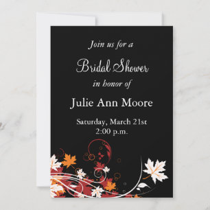 Convite Chá de panela de Abstrato do outono