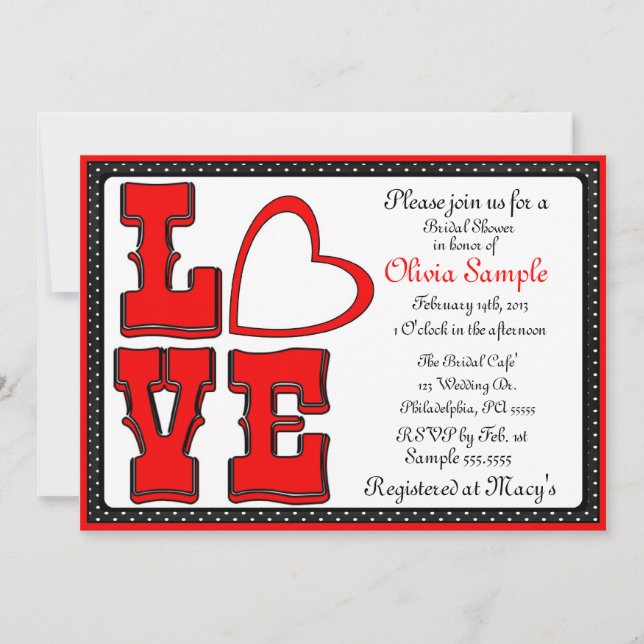 Convite Chá de panela de amor (Frente)