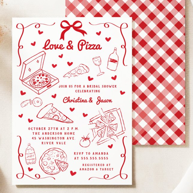 Convite Chá de panela de Amor e Pizza (Criador carregado)