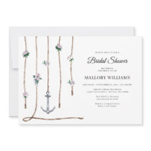 Chá de panela De Âncora Náutica Floral Romântica I