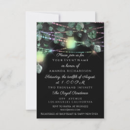 Convite Chá de panela de aniversário - Jar preto-claro