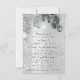 Convite Chá de panela de aniversário Light Jar Rustic Silv