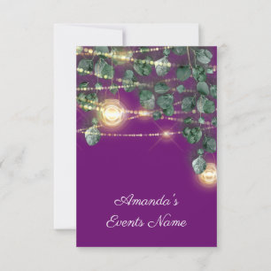 Convite Chá de panela de aniversário Maison Purple