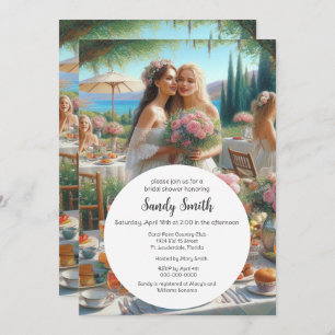 Convite Chá de panela de Aquarela