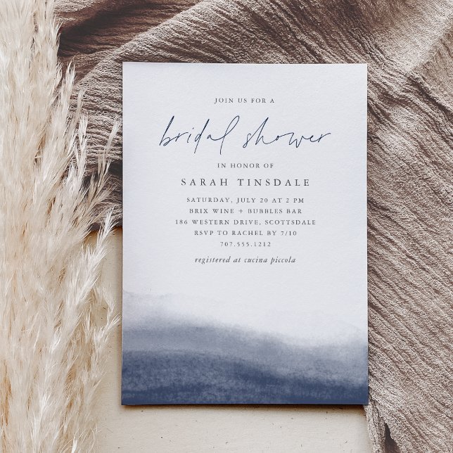 Convite Chá de panela de Aquarela Costeira das marinhos (Criador carregado)