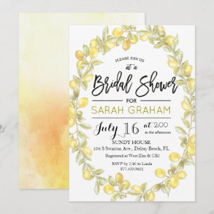 Convite Chá de panela de Aquarela de Limão