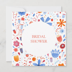 Convite Chá de panela de Aquarela de Prlower Meadow