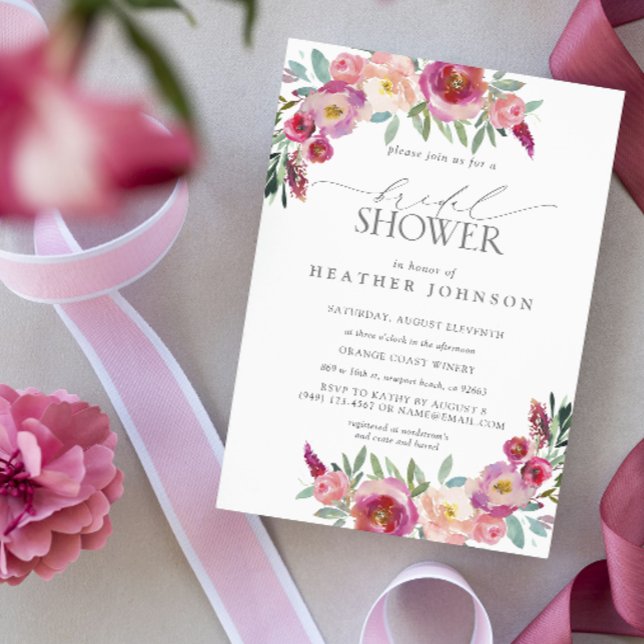 Convite Chá de panela de Aquarela Elegante (Bridal Shower Invitation!)