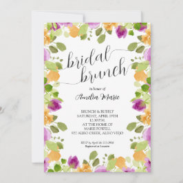 Convite Chá de panela de Aquarela Floral Elegante