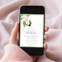 Chá de panela de Aquarela Orquídea Tropical Elegan