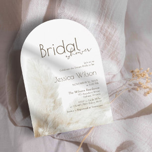 Convite Chá de panela de Arca de Grama Boho Neutro Fluff P