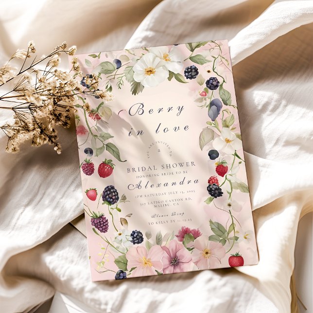 Convite Chá de panela de Arco de morango (Criador carregado)