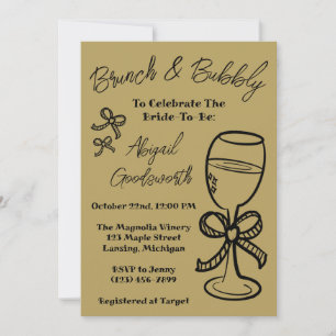 Convite Chá de panela De Arco Desenhado À Mão