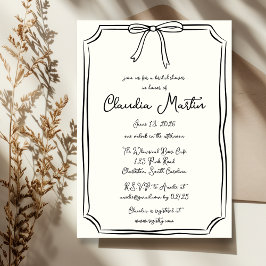 Convite Chá de panela De Arco Desenhado À Mão