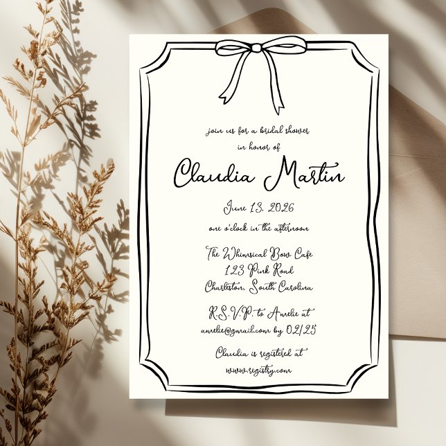 Convite Chá de panela De Arco Desenhado À Mão (Criador carregado)