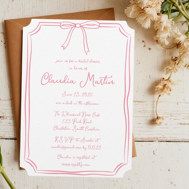 Convite Chá de panela De Arco Desenhado À Mão (Criador carregado)