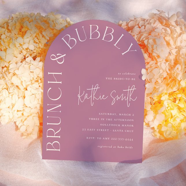 Convite Chá de panela de Arco Floral de Brunch e Bold (Criador carregado)