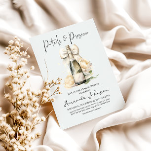Convite Chá de panela de Arco Floral para Petals e Prosecc