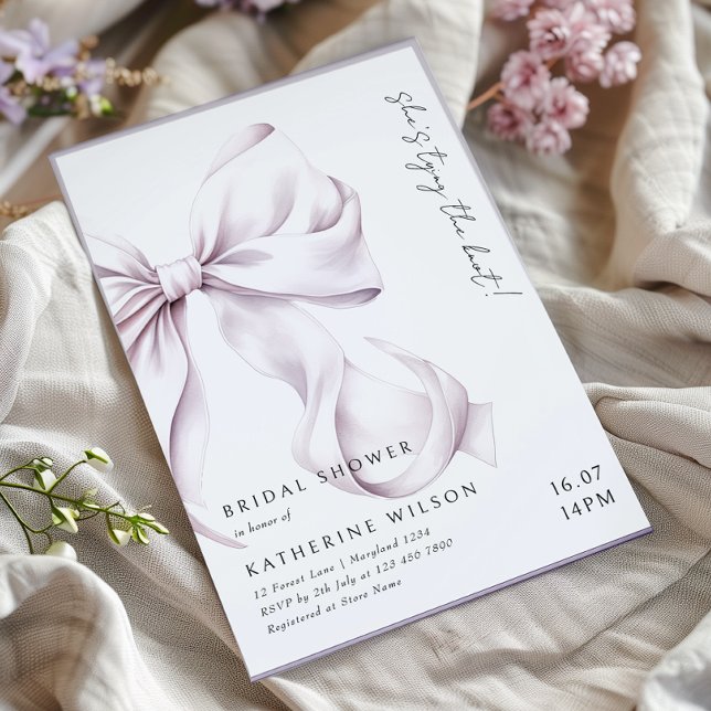 Convite Chá de panela de Arco Lilás Roxo (Criador carregado)