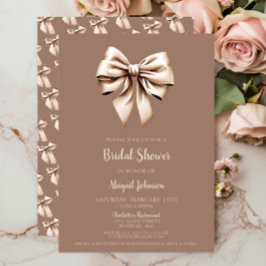 Convite Chá de panela de Arco Marrom elegante