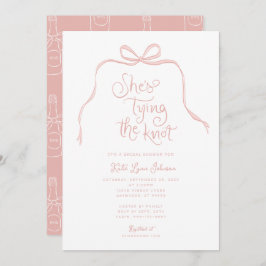 Convite Chá de panela de Arco Rosa Simples